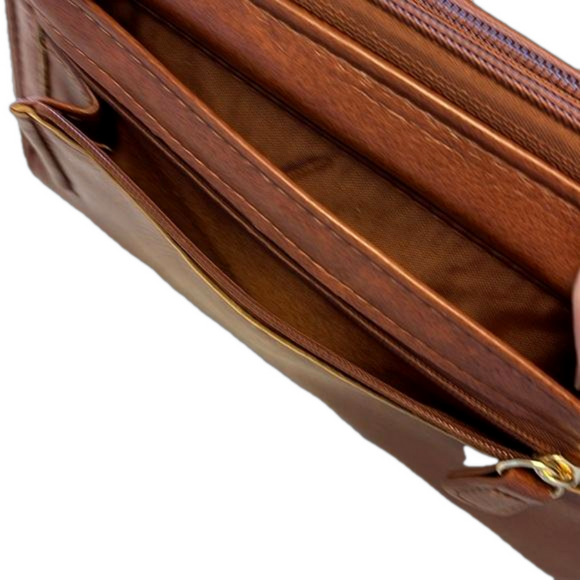 Mundi Small Big Fat Crossbody Photo flip Checkbook Cover Card Pockets 7x4x2 - Picture 9 of 13